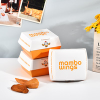 Boîte d'emballage personnalisable jetable en carton ondulé simple paroi pour hamburgers et nouilles à emporter