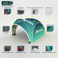 Échantillon de tissu Oxford en PVC pour tente gonflable Airvon, solution de vessie en TPU pour affichage publicitaire