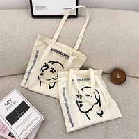 Sac à bandoulière en toile graffiti coréen, peint à la main, style streetwear coréen, sac fourre-tout urbain, style streetwear, logo personnalisé