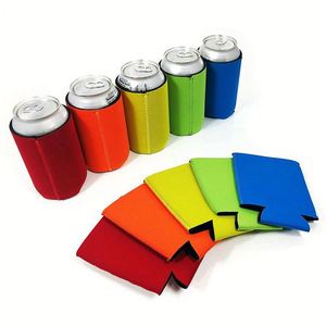 Refroidisseurs personnalisés avec logo imprimé gratuit, isolés, couleur unie, néoprène, pour canettes standard de 12 oz - Product Image 2