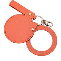 Miroir de poche pliable mignon Winway en gros, double face, en métal, avec porte-clés photo numérique tendance