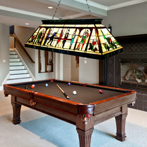 Oferta Especial: Lámpara LED de Estilo Europeo Tiffany de 55 Pulgadas para Mesa de Billar, Forma Rectangular, para Hogar, Bar, Comedor, con 2 Años de Garantía - Product Image 1