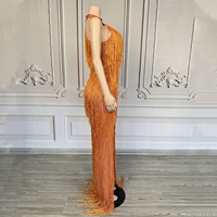 Robes de bal Youhe Dropshipping : Élégantes robes de soirée orange à pampilles, luxueuses, sexy et ajourées pour femmes