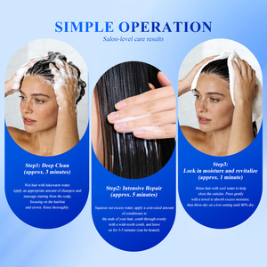 MELAO Gentle Cleanser Anti Hair Loss Ghk-cu Copper Peptide <b>Shampoo</b> for Hair Density Scalp-Nourishing Anti frizz <b>Shampoo</b> Stock - Product Image 5