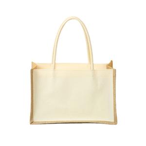 Doğal çevre dostu jüt olmayan dokuma hediye keseleri baskılı Logo el alışveriş reklam çanta özelleştirilmiş renk - Product Image 3