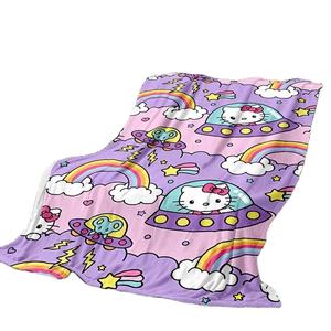 Precio barato de fábrica Kawaii cálido suave Sanrios KT CAT manta personalizada mullida niños y adultos sofá <span class=keywords><strong>colcha</strong></span> Manta - Product Image 2