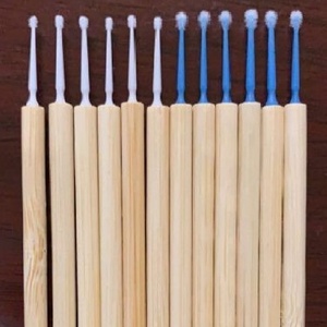 Applicateur micro-brosse en bambou écologique pour extensions de cils, micro-brosse sans peluches, écouvillon de nettoyage, outils de greffage pour salon de cils - Product Image 6