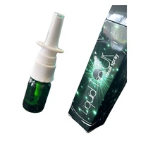 Boîte d'emballage personnalisée pour flacon de spray nasal, flacon de spray nasal vide vert 5 ml, boîte en papier