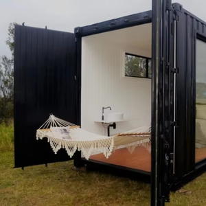 Conteneur maritime en acier 20HQ 40 pieds, appartement/hôtel <span class=keywords><strong>studio</strong></span> avec 1 toilette, panneau sandwich respirant, design postmoderne - Product Image 1