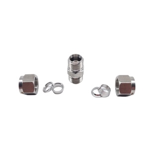 304 baja tahan karat tekanan tinggi 25MPA laki-laki pas cincin ganda mur desain kompresi bersertifikat isodium - Product Image 2