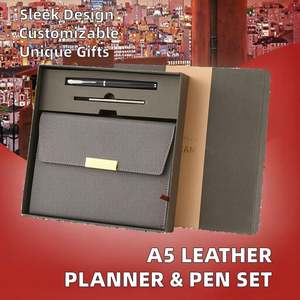 Custom A5 Planner <b>Notebook</b> Pen <b>Set</b> Personalized Letterpress Printed Modern Simple Promotional Corporate Graduation Gift <b>Set</b> - Product Image 2