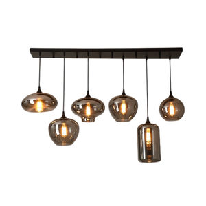 Boule de verre moderne nordique gris fumée avec taille moyenne pour lampe suspendue décorative de restaurant - Product Image 5