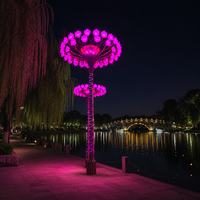 Dekorative Fernbedienbare RGB LED-Baumbeleuchtung Blumenförmiger Laternenpfahl Außenbeleuchtung für Garten, Platz, Park, Straße und Quadrat
