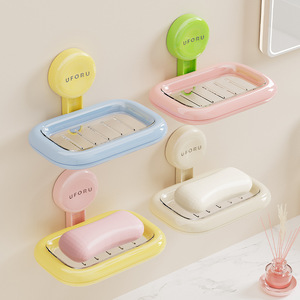 Macaron Triangle Suction Cup Shelf Corner Mounted No <b>Drill</b> Required Bathroom Kitchen Wall Organizer Storage Rack - Product Image 2