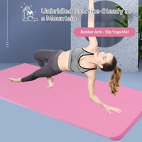 Tapis de yoga NBR sur mesure, design à rayures, épaissi, antidérapant, large, pour la danse et le sport, rectangulaire, longueur 183 cm, 8/10/15 mm