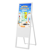 Equipo de Señalización Digital Portátil CH de 55 Pulgadas, Pantalla LCD Táctil Capacitiva Vertical Tipo A, Publicidad y Orientación para Tiendas Minoristas