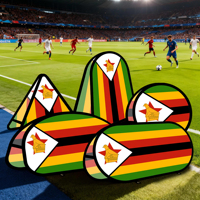Bannière pop-up en forme de haricot du Zimbabwe, motifs personnalisés pour la promotion de campagnes publicitaires en extérieur sur les prairies