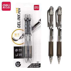 Deli 36041 menekan Gel pena karbon tanda tangan 2 tongkat 0.5 kualitas tinggi - Product Image 3
