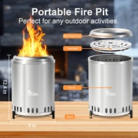 Réchaud pour barbecue d'extérieur Foyer à bois Réchaud de camping sans fumée en métal