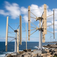 Éolienne hybride 50 kW pour station de base, connectée au réseau ou hors réseau, à démarrage en vent léger, à axe vertical, avec rotor de 5,8 m de diamètre