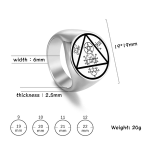 Amuleto de joyería espiritual, los espíritus de <span class=keywords><strong>la</strong></span> lujuria, regalos de amor y pasión, joyería de Talismán mágico, anillo de acero inoxidable grabado con láser - Product Image 3