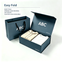 Boîte cadeau à couvercle magnétique personnalisé avec logo, boîte d'emballage en carton rigide pour tricots, écharpes, chaussettes, ensemble de vêtements