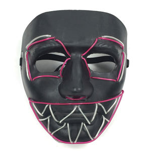 หน้ากากกะโหลกศีรษะแบบชาร์จไฟ LED ได้หน้ากากคอสเพลย์น่ากลัวสำหรับงานปาร์ตี้เทศกาลฮาโลวีนอุปกรณ์เสริมเครื่องแต่งกายที่สมบูรณ์แบบ - Product Image 4