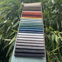 Tissu Jacquard en lin et polyester 100% coton de bonne qualité avec technique de tricotage en tricot Textile d'ameublement de style uni pour canapés