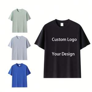 Camiseta Básica Clásica de Manga Corta 100% Algodón de Color Puro de 180g con Impresión de Logotipo Personalizado al por Mayor - Product Image 1