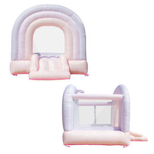 Castillos Inflables de PVC Arcoíris para Niños de 8 pies, 10 pies y 13 pies, Moonwalks Blancos, Kits de Reparación de Sopladores, Portátiles, Comerciales, para Bodas y Fiestas - Product Image 3