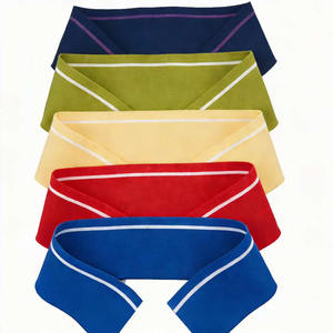 Cuello de Punto Plano con Rayas Antiencogimiento, 95% Hilo Mercerizado, 5% Elastano, Grosor de 1.5mm, para Camiseta Polo - Product Image 1