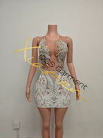 Robes de soirée scintillantes Ocstrade avec strass, nouvelles arrivées, sans manches, vertes, pour fête d'anniversaire, robes sexy pour femmes, club de nuit
