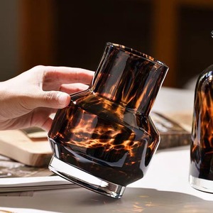 Vase en verre de style moderne et luxueux, pot de fleurs hydroponique en verre pour table, décoration vintage - Product Image 2