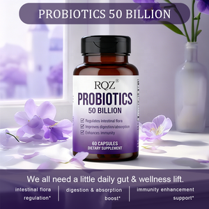 Probióticos para Adultos OEM, 50 Mil Millones de UFC, Cápsulas para el Soporte de la <span class=keywords><strong>Flora</strong></span> <span class=keywords><strong>Intestinal</strong></span> y la Digestión, <span class=keywords><strong>Suplemento</strong></span> de 60 Cápsulas, 2 Cápsulas por Porción - Product Image 3