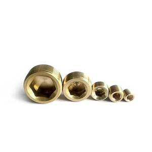 Nissin Brass Pipe Plug G1/8 G1/4 Male Thread Water Oil Plug Hexagonal Flat Thickened For Air Water Pipe - Product Image 1