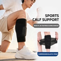 Manchon de compression réglable et réfléchissant pour mollet, respirant, attelle de soutien pour périostite tibiale et jambe inférieure, pour course nocturne et cyclisme, noir