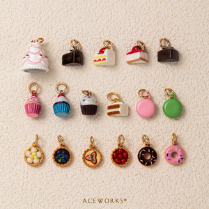 Petite Patisserie Gallery | 18K Gold Plated Brass Enamel Cake <b>Macaron</b> Donut Tart Charm Sweet Dessert Pendant for Jewelry Making - Product Image 5
