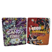 Vente en gros refermable comestible zip-lock Cali sac personnalisé bonbons biscuits gomme herbe fleur emballage odeur preuve comestible Mylar sac 3.5g