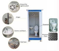 Toilette mobile moderne en acier design modèle 3D Toilette portable mobile Toilette préfabriquée Salle de bain