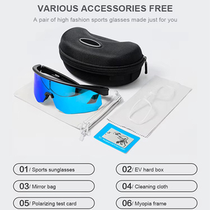 <span class=keywords><strong>Gafas</strong></span> de Sol Deportivas <span class=keywords><strong>Antivaho</strong></span> con Lentes Polarizadas, <span class=keywords><strong>Gafas</strong></span> de <span class=keywords><strong>Ciclismo</strong></span> y Running con Protección UV400, <span class=keywords><strong>Gafas</strong></span> de <span class=keywords><strong>Ciclismo</strong></span> de Montaña MTB con Logotipo Personalizado - Product Image 4