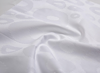 Prix compétitif, bonne qualité, tissu de literie d'hôtel en satin jacquard blanc pur 300T en coton