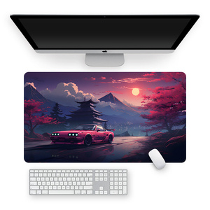 Chất lượng cao chơi game chuột Pad máy tính lớn bàn pad màu đen và trắng ukiyo-e tưởng tượng phong cách Non-Slip Bàn phím Pad Chuột Mat - Product Image 3