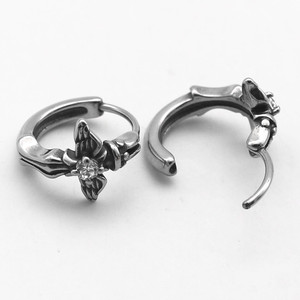 Pendientes con clip yunnique, diseño de plumas, tachuelas geométricas de acero y titanio para mujer, joyería, accesorios de moda - Product Image 3