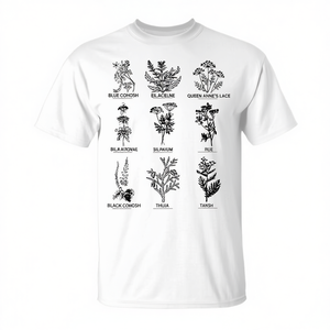 Camiseta de herbolista para mujer, diseño de hierbas para la salud reproductiva, diseño de amante de las plantas - Product Image 2