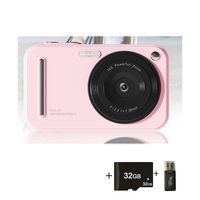 Vente en gros en usine Mini appareil photo numérique reflex portable HD 4k à double objectif avec capteur CMOS à carte SD pour étudiants