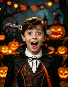 <b>Halloween</b> Novelty Knife Head Joke Gag Toy Plastic Costume Accessory for Kids 8-13 Years - Product Image 1