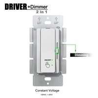 Controlador LED de Voltaje Constante 2 en 1 con Certificación UL Clase 2 DC24V 48V, 96W, Salida PWM para Iluminación Arquitectónica