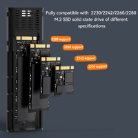 Carcasa para Disco SSD sin Herramientas, Adaptador USB-C M2 NVME SATA, Carcasa USB-C a M.2 NVME y SATA, 10Gbps