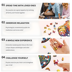 Mô hình độc đáo câu đố bằng gỗ, hình dạng động vật bất thường, thích hợp cho quà tặng sinh nhật kỳ nghỉ cho gia đình và bạn bè juguetes - Product Image 5