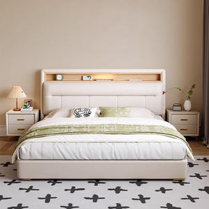 โครงเตียงปรับระดับได้แบบโมเดิร์นขนาดคิงไซส์ พร้อมแท่นชาร์จไฟ LED ปรับเอนนอนได้ ดีไซน์สะดวกสบายพร้อมที่เก็บของ  หัวเตียงพร้อมชั้นวางของแบบ LED - Product Image 2